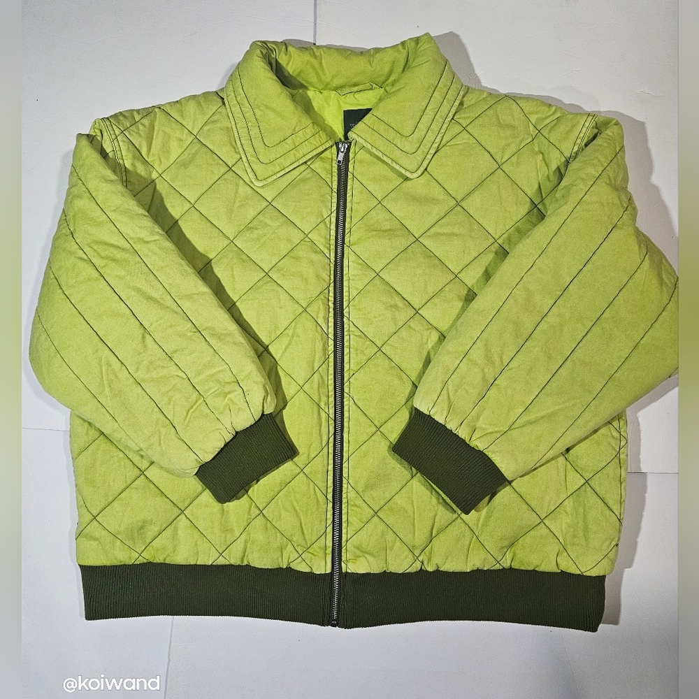Wild Fable Eccentric Lime Quilted Style Jacket Size XL